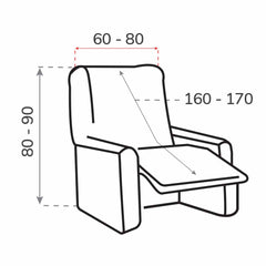 Recliner fotelhez való Sofazip Mikrofibra Szürke huzat