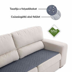 Sofazip Teflon® matracvédő kanapéhoz, vízlepergető, ragadásmentes, sötétszürke színben