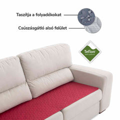 Sofazip Teflon® matracvédő kanapéhoz, vízlepergető, ragadásmentes, piros színben