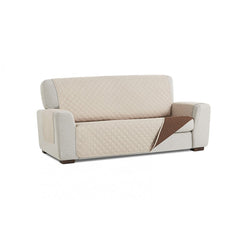 Sofazip párnázott kanapéhuzat 1-2-3-4-5 üléseshez, kétoldalúan használható barna-bézs színben