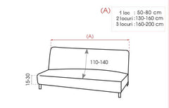 Sofazip mikroszálú karfa nélküli kanapéhuzat, bézs színben
