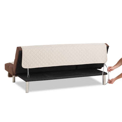 Sofazip karfa nélküli matracolt kanapéhuzat, kétoldalas fekete-szürke designban