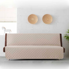 Sofazip karfa nélküli matracolt kanapéhuzat, kétoldalas piros-bezs designban