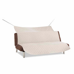 Sofazip karfa nélküli matracolt kanapéhuzat, kétoldalas rózsaszín-bezs designban